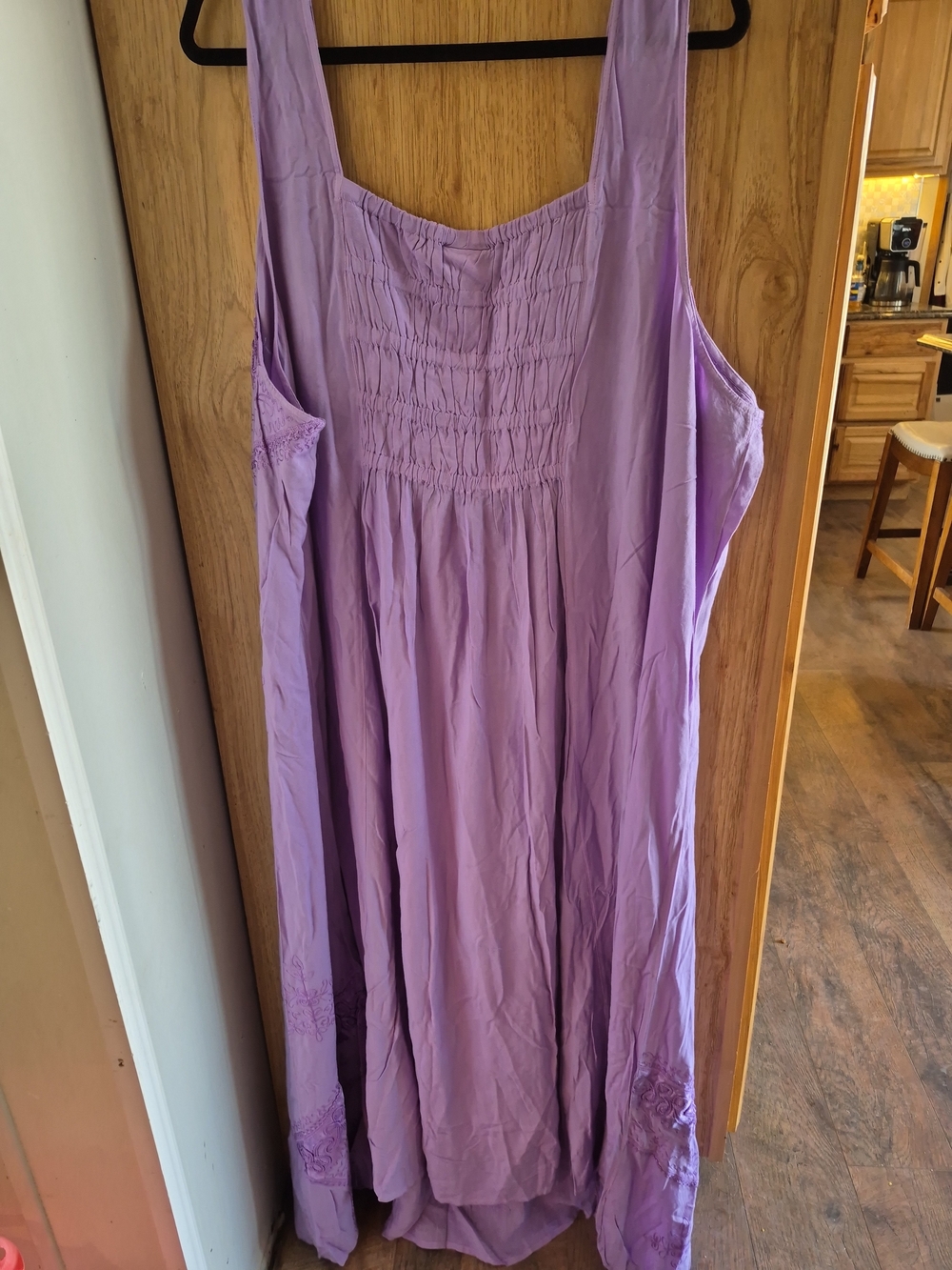 Lavender Renaissance Maxi Dress - Sleeveless Scoop Neck - Picture 4 of 5